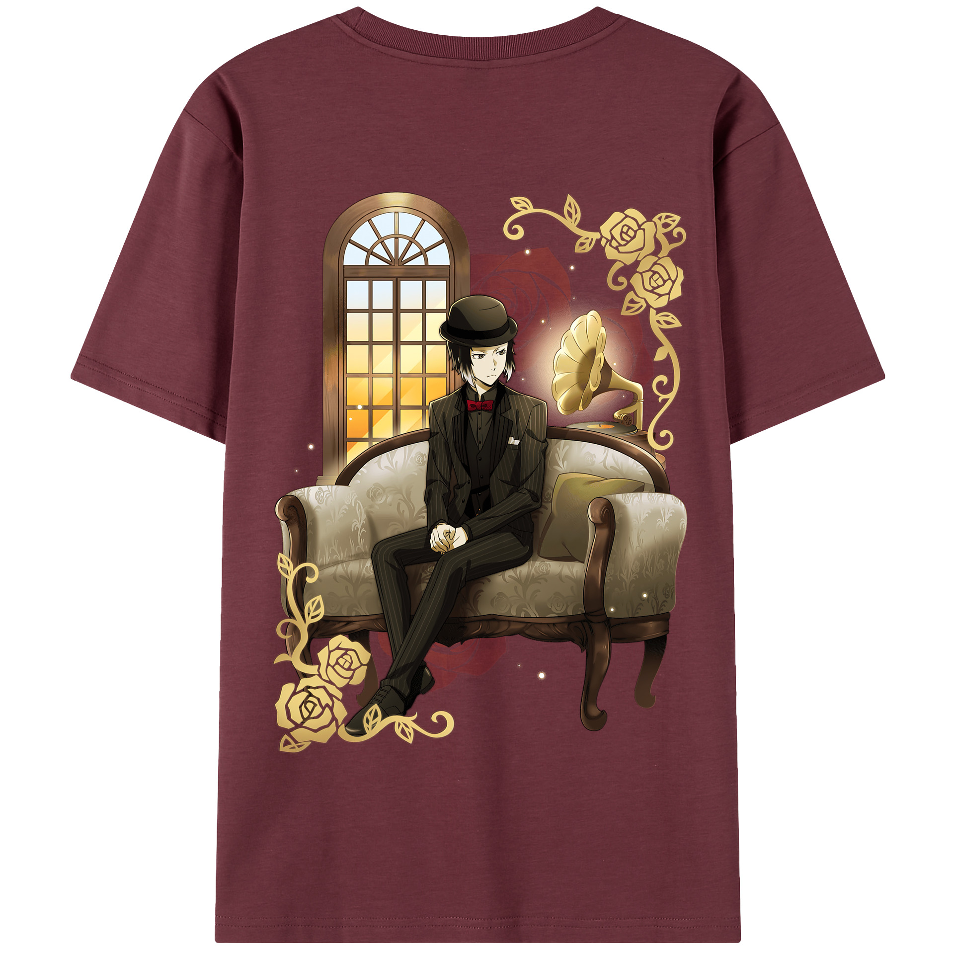 （画像用） 文豪ストレイドッグス Bungo Stray Dogs 綿100％半袖Tシャツ（背面プリント）